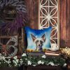 Chinese Crested in Sunflowers Throw Pillow Machine Washable, Indoor Outdoor Decorative Pillow for Couch, Bed or Patio, 14Hx14W
