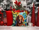 Irish Setter in Sunflowers Throw Pillow Machine Washable, Indoor Outdoor Decorative Pillow for Couch, Bed or Patio, 14Hx14W