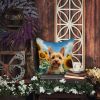 Norwich Terrier in Sunflowers Throw Pillow Machine Washable, Indoor Outdoor Decorative Pillow for Couch, Bed or Patio, 14Hx14W