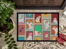 Lots of Piebald English Bulldog Doormat Front Door Mat Indoor Outdoor Rugs for Entryway, Non Slip Washable Low Pile, 24H X 36W