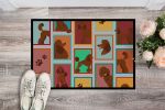 Lots of Chocolate Standard Poodle Doormat Front Door Mat Indoor Outdoor Rugs for Entryway, Non Slip Washable Low Pile, 24H X 36W