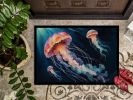 Deep-Sea Jellyfish Doormat Front Door Mat Indoor Outdoor Rugs for Entryway, Non Slip Washable Low Pile, 24H X 36W