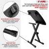 5 Core Keyboard Bench Pair X Style Piano Stool Thick Padded 12 to 18.5 inch Adjustable Keyboards Chair Black - KBB 02 BLK