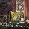 Shiba Inu in Sunflowers Throw Pillow Machine Washable, Indoor Outdoor Decorative Pillow for Couch, Bed or Patio, 14Hx14W
