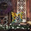 Norwegian Elkhound in Sunflowers Throw Pillow Machine Washable, Indoor Outdoor Decorative Pillow for Couch, Bed or Patio, 14Hx14W