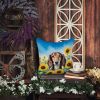 Saluki in Sunflowers Throw Pillow Machine Washable, Indoor Outdoor Decorative Pillow for Couch, Bed or Patio, 14Hx14W