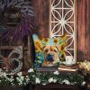 Shar Pei in Sunflowers Throw Pillow Machine Washable, Indoor Outdoor Decorative Pillow for Couch, Bed or Patio, 14Hx14W