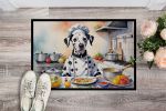 Dalmatian The Chef Doormat Front Door Mat Indoor Outdoor Rugs for Entryway, Non Slip Washable Low Pile, 24H X 36W