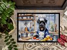 Kerry Blue Terrier The Chef Doormat Front Door Mat Indoor Outdoor Rugs for Entryway, Non Slip Washable Low Pile, 24H X 36W
