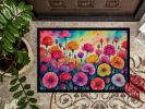 Carnations in Color Doormat Front Door Mat Indoor Outdoor Rugs for Entryway, Non Slip Washable Low Pile, 24H X 36W