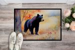 American Black Bear Doormat Front Door Mat Indoor Outdoor Rugs for Entryway, Non Slip Washable Low Pile, 24H X 36W