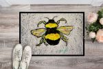 Buzzbee Bumblebee Doormat Front Door Mat Indoor Outdoor Rugs for Entryway, Non Slip Washable Low Pile, 24H X 36W