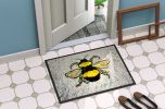 Buzzbee Bumblebee Doormat Front Door Mat Indoor Outdoor Rugs for Entryway, Non Slip Washable Low Pile, 24H X 36W