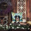 Bernese Mountain Dog Luau Throw Pillow Machine Washable, Indoor Outdoor Decorative Pillow for Couch, Bed or Patio, 14Hx14W