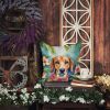 American Foxhound Luau Throw Pillow Machine Washable, Indoor Outdoor Decorative Pillow for Couch, Bed or Patio, 14Hx14W