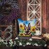 German Shepherd in Sunflowers Throw Pillow Machine Washable, Indoor Outdoor Decorative Pillow for Couch, Bed or Patio, 14Hx14W