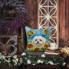 Maltese in Sunflowers Throw Pillow Machine Washable, Indoor Outdoor Decorative Pillow for Couch, Bed or Patio, 14Hx14W