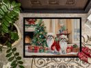 Pekingese Cozy Christmas Doormat Front Door Mat Indoor Outdoor Rugs for Entryway, Non Slip Washable Low Pile, 24H X 36W