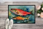 Salmon Doormat Front Door Mat Indoor Outdoor Rugs for Entryway, Non Slip Washable Low Pile, 24H X 36W