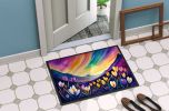 Crocus in Color Doormat Front Door Mat Indoor Outdoor Rugs for Entryway, Non Slip Washable Low Pile, 24H X 36W