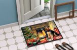 Welsh Terrier Cozy Christmas Doormat Front Door Mat Indoor Outdoor Rugs for Entryway, Non Slip Washable Low Pile, 24H X 36W