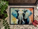 Elephant Doormat Front Door Mat Indoor Outdoor Rugs for Entryway, Non Slip Washable Low Pile, 24H X 36W