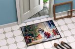 Shih Tzu Cozy Christmas Doormat Front Door Mat Indoor Outdoor Rugs for Entryway, Non Slip Washable Low Pile, 24H X 36W