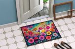 Carnations in Color Doormat Front Door Mat Indoor Outdoor Rugs for Entryway, Non Slip Washable Low Pile, 24H X 36W