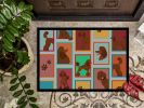 Lots of Chocolate Standard Poodle Doormat Front Door Mat Indoor Outdoor Rugs for Entryway, Non Slip Washable Low Pile, 24H X 36W