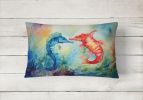 Nautical Collection Throw Pillow Throw Pillow for Indoor Couch Bed Outdoor Patio Washable, Seahorses 2822,12Hx16W