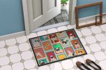 Lots of Fawn Pug Doormat Front Door Mat Indoor Outdoor Rugs for Entryway, Non Slip Washable Low Pile, 24H X 36W