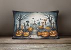 More Spooky Halloween Throw Pillow Throw Pillow for Indoor Couch Bed Outdoor Patio Washable, Pet Cemetery 2270,12Hx16W