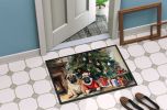 Pug Cozy Christmas Doormat Front Door Mat Indoor Outdoor Rugs for Entryway, Non Slip Washable Low Pile, 24H X 36W