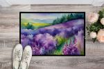 New Hampshire Purple Lilac in Watercolor Doormat Front Door Mat Indoor Outdoor Rugs for Entryway, Non Slip Washable Low Pile, 24H X 36W