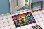 Cactus in Color Doormat Front Door Mat Indoor Outdoor Rugs for Entryway, Non Slip Washable Low Pile, 24H X 36W
