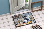 Kerry Blue Terrier The Chef Doormat Front Door Mat Indoor Outdoor Rugs for Entryway, Non Slip Washable Low Pile, 24H X 36W
