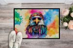 Hippie Animal Eagle Doormat Front Door Mat Indoor Outdoor Rugs for Entryway, Non Slip Washable Low Pile, 24H X 36W