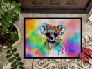 Hippie Animal Koala Doormat Front Door Mat Indoor Outdoor Rugs for Entryway, Non Slip Washable Low Pile, 24H X 36W
