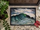 Big Blue Wave Doormat Front Door Mat Indoor Outdoor Rugs for Entryway, Non Slip Washable Low Pile, 24H X 36W