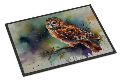 Tawny Owl Doormat Front Door Mat Indoor Outdoor Rugs for Entryway, Non Slip Washable Low Pile, 24H X 36W (Default: Default)