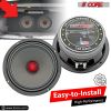 5 CORE 8 Inch Mid-Range Bullet Pro Audio Car Speaker, Red Aluminium Bullet