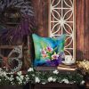 Orchids in Watercolor Throw Pillow Machine Washable, Indoor Outdoor Decorative Pillow for Couch, Bed or Patio, 18Hx18W