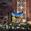 Boxer in Sunflowers Throw Pillow Machine Washable, Indoor Outdoor Decorative Pillow for Couch, Bed or Patio, 14Hx14W