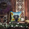 Labrador Retriever in Sunflowers Throw Pillow Machine Washable, Indoor Outdoor Decorative Pillow for Couch, Bed or Patio, 14Hx14W