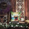 Brussels Griffon Luau Throw Pillow Machine Washable, Indoor Outdoor Decorative Pillow for Couch, Bed or Patio, 14Hx14W