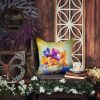 Orchids in Watercolor Throw Pillow Machine Washable, Indoor Outdoor Decorative Pillow for Couch, Bed or Patio, 14Hx14W