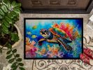 Loggerhead Sea Turtle Doormat Front Door Mat Indoor Outdoor Rugs for Entryway, Non Slip Washable Low Pile, 24H X 36W