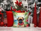 Brussels Griffon Luau Throw Pillow Machine Washable, Indoor Outdoor Decorative Pillow for Couch, Bed or Patio, 14Hx14W