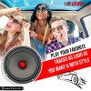 5 CORE 8 Inch Mid-Range Bullet Pro Audio Car Speaker, Red Aluminium Bullet